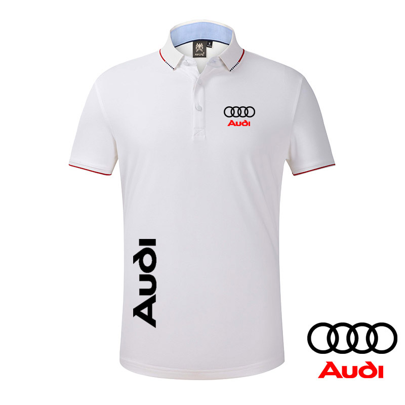 2022 Polo Audi Col Contrasté Logo Audi Imprimé Coton Pour Homme